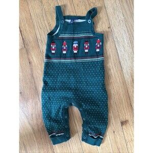 Janie and Jack Green Nutcracker One Piece
